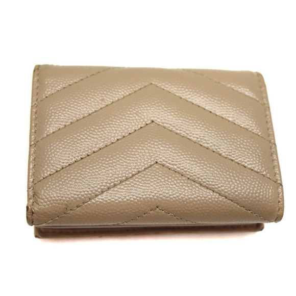 Saint Laurent Tri fold Wallet Beige Leather - Picture 3 of 8